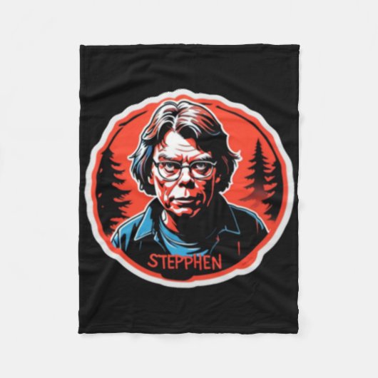 Stephen King Sticker Fleece Deken (Voorkant)