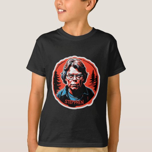Stephen King Sticker T-shirt (Voorkant)