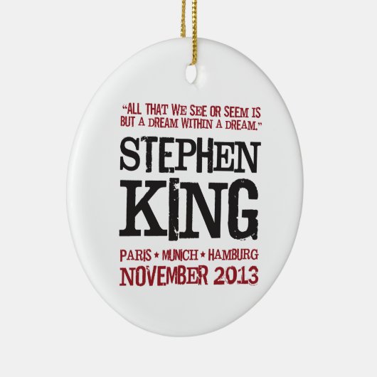 Stephen King's Euro Tour Keramisch Ornament (Rechts)