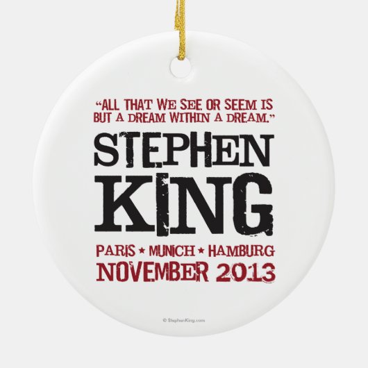 Stephen King's Euro Tour Keramisch Ornament (Achterkant)