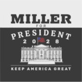 STEPHEN MILLER 2028 STICKER (Voorkant)