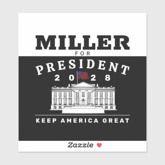 STEPHEN MILLER 2028 STICKER (Vel)