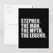 Stephen naam, Stephen De Man De Mythe De Legende Briefkaart (Voorkant / Achterkant)