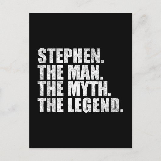 Stephen naam, Stephen De Man De Mythe De Legende Briefkaart (Voorkant)