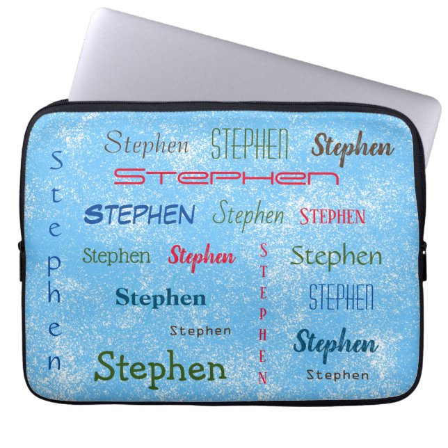 Stephen Personalized Vele Aangepast Laptop Sleeve (Voorkant)