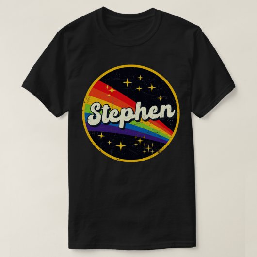 Stephen Rainbow in Space GrungeStyle T-shirt (Design voorkant)