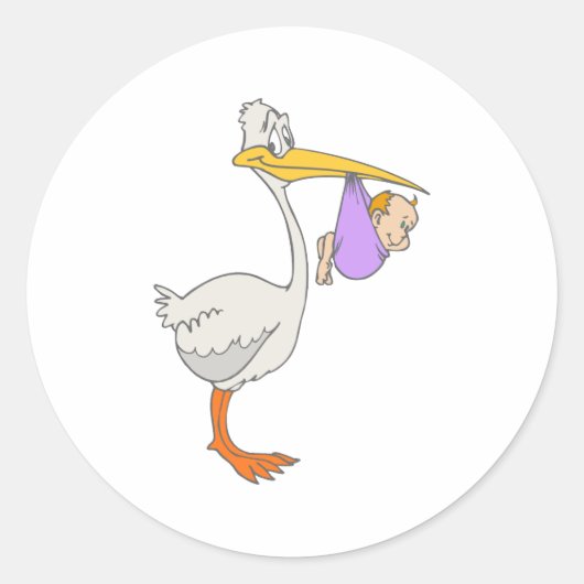 Stephen Stork Ronde Sticker (Voorkant)