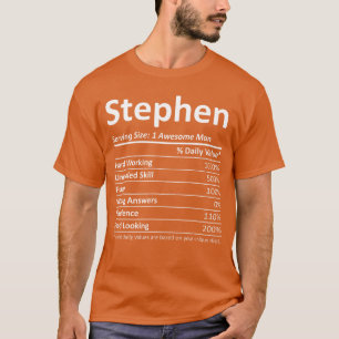 STEPHEN Voeding Grappige Verjaardag Gepersonalisee T-shirt