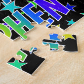 "STEPHEN" Voornaam, geun "HAPPY BIRTHDAY" Legpuzzel (Zijkant)