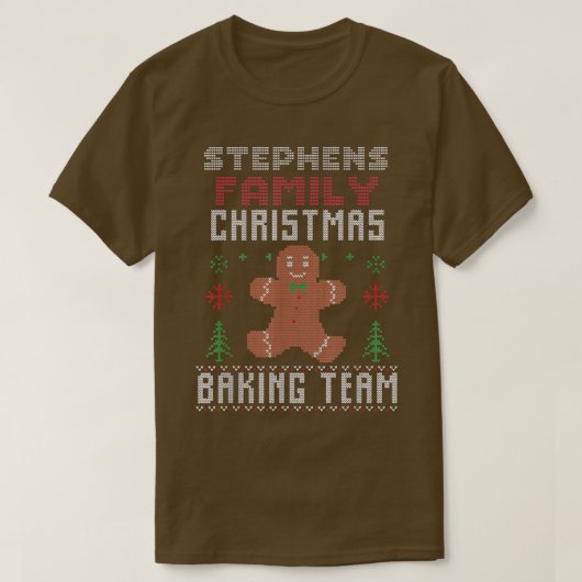 Stephens Family Christmas Baking Team Matching gin T-shirt (Design voorkant)