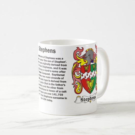 Stephens Family Coat of Arms Mok (Voorkant rechts)