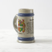 Stephens Family Coat of Arms Stein Bierpul (Voorkant links)
