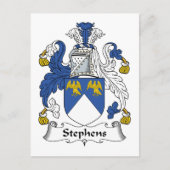 Stephens Family Crest Briefkaart (Voorkant)