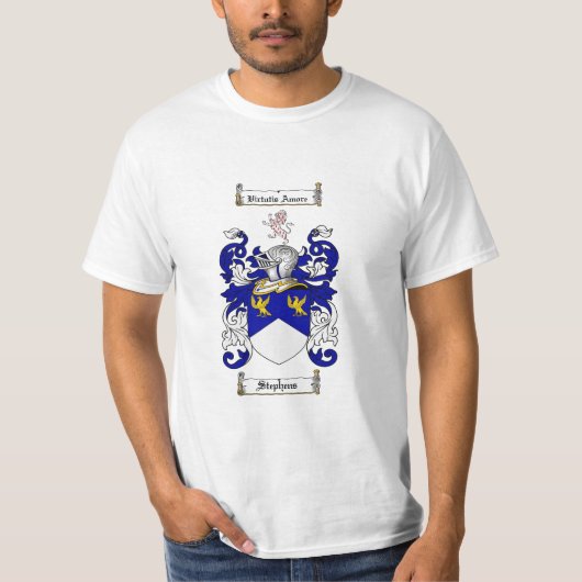 Stephens Family Crest - Stephens Coat of Arms T-shirt (Voorkant)