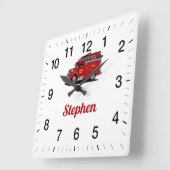 Stephen's Fire Rescue Square Wandklok (Hoek)