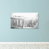 Stephen's, Hogerhuis na de brand Canvas Afdruk (Insitu (Houten vloer))