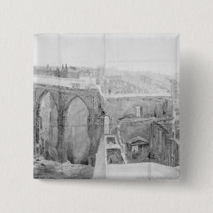 Stephen's, Hogerhuis na de brand Vierkante Button 5,1 Cm