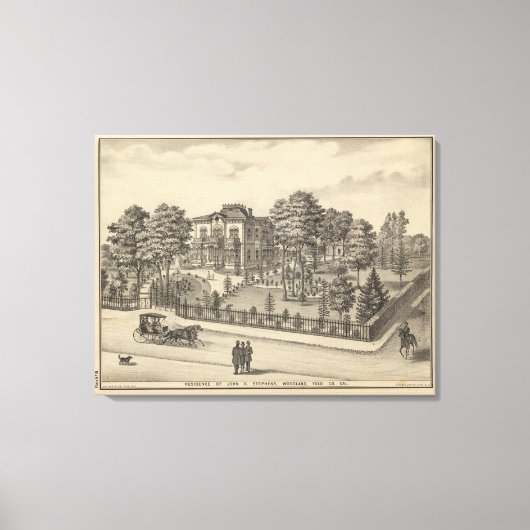Stephens residentie, Woodland Canvas Afdruk (Voorkant)