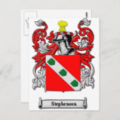 Stephenson Family Coat of Arms Briefkaart (Voorkant / Achterkant)