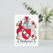 Stephenson Family Crest Briefkaart (Staand voorkant)