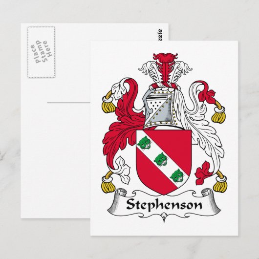 Stephenson Family Crest Briefkaart (Voorkant / Achterkant)