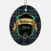 Stephenson Tartan Pset Aangepast versieringsmiddel Keramisch Ornament (Rechts)
