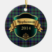 Stephenson Tartan Pset Aangepast versieringsmiddel Keramisch Ornament (Voorkant)