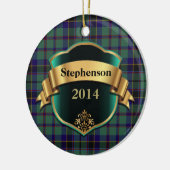 Stephenson Tartan Pset Aangepast versieringsmiddel Keramisch Ornament (Links)