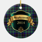Stephenson Tartan Pset Aangepast versieringsmiddel Keramisch Ornament (Achterkant)