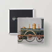 Stephenson's 'North Star' Steam Engine, 1837 Vierkante Button 5,1 Cm (Voorkant /achterkant)