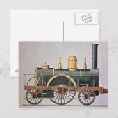 Stephensons 'North Star' stoommachine, 1837 Briefkaart (Voorkant / Achterkant)