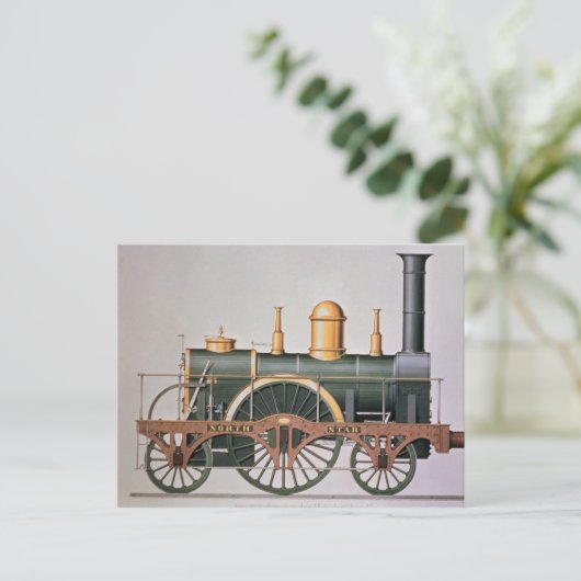 Stephensons 'North Star' stoommachine, 1837 Briefkaart (Staand voorkant)