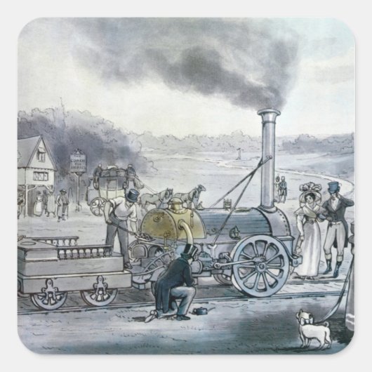 Stephenson's 'Northumbrian' Vierkante Sticker (Voorkant)