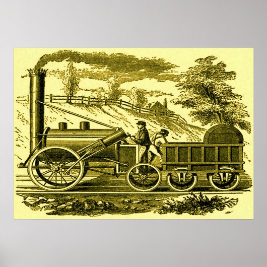 Stephensons Rocket. Poster (Voorkant)