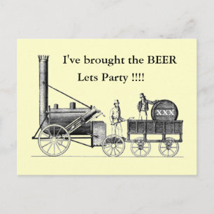 Stephensons_roket, ik heb de BEER meegenomen Briefkaart