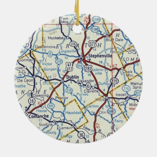 Stephenville Commanche and Dublin Ornament (Achterkant)