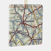 Stephenville TX  Map Keramisch Ornament (Rechts)