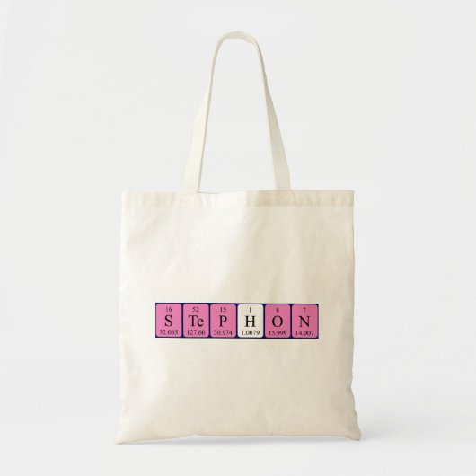 Stephon periodieke lijstnaam canvas tas (Voorkant)
