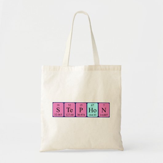 Stephon periodieke lijstnaam canvas tas (Voorkant)
