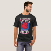 Stepma van het Basketball-thema van de Birthday Ba T-shirt (Voorkant volledig)