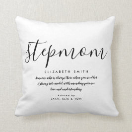 Stepmam Quote Elegant Black and White Sierkussen