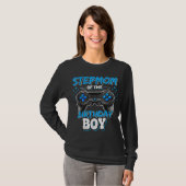 Stepmam van de Birthday Boy Matching Family Video T-shirt (Voorkant volledig)
