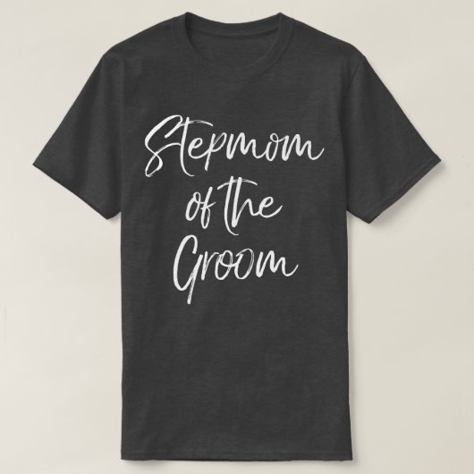 Stepmam van de Groom Family Cute Wedding Party T-shirt (Design voorkant)