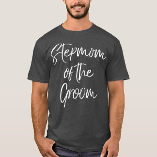 Stepmam van de Groom Family Cute Wedding Party T-shirt