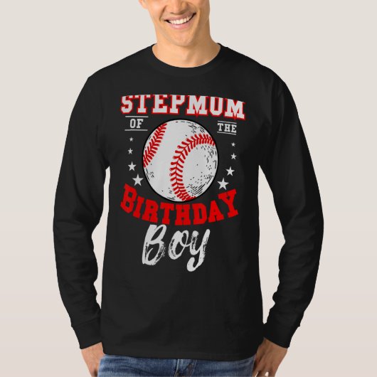 Stepmam van de honkbal-honkbal-feestdag t-shirt (Voorkant)