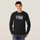 Stepmam van een Warrior Blue Ribbon Alopecia Aware T-shirt (Voorkant volledig)