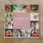 Stepmama Bonus Definitie Foto Collage Pink Imitatie Canvas Print<br><div class="desc">Geef je 12 favoriete foto's en persoonlijke tekst aan je speciale Stepmma, Stepmum of Bonus mama om een unieke gave te creëer voor Moederdag, verjaardagen, Kerstmis, baby showers of elke dag die je wilt shows hoeveel ze voor je betekent. Show haar hoe geweldig ze elke dag is. U kunt de...</div>