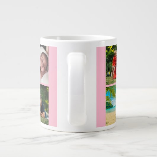 Stepmama Definition Fun Photo Collage Girly Pink Grote Koffiekop (Achterkant)