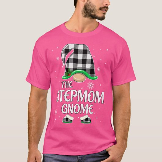 Stepmama Gnome Buffalo met kerstcadeaus T-shirt (Voorkant)
