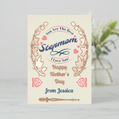 Stepmama Moederdag Roos Gold Folie Feestdagenkaart (Staand Voorkant)